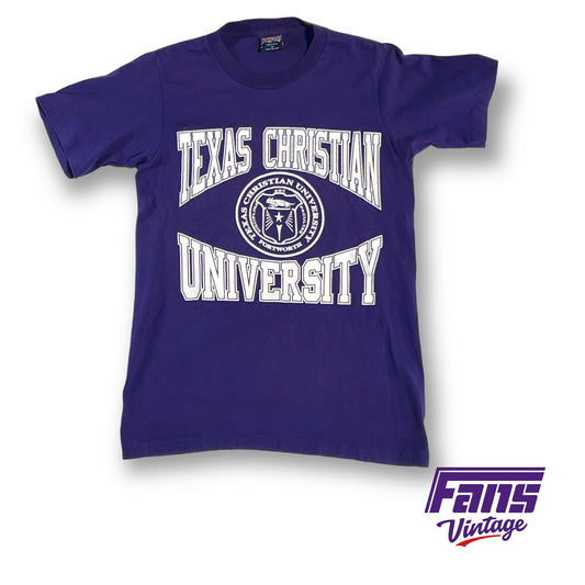 90s Vintage Jansport TCU 'University Seal' t-shirt - Rare