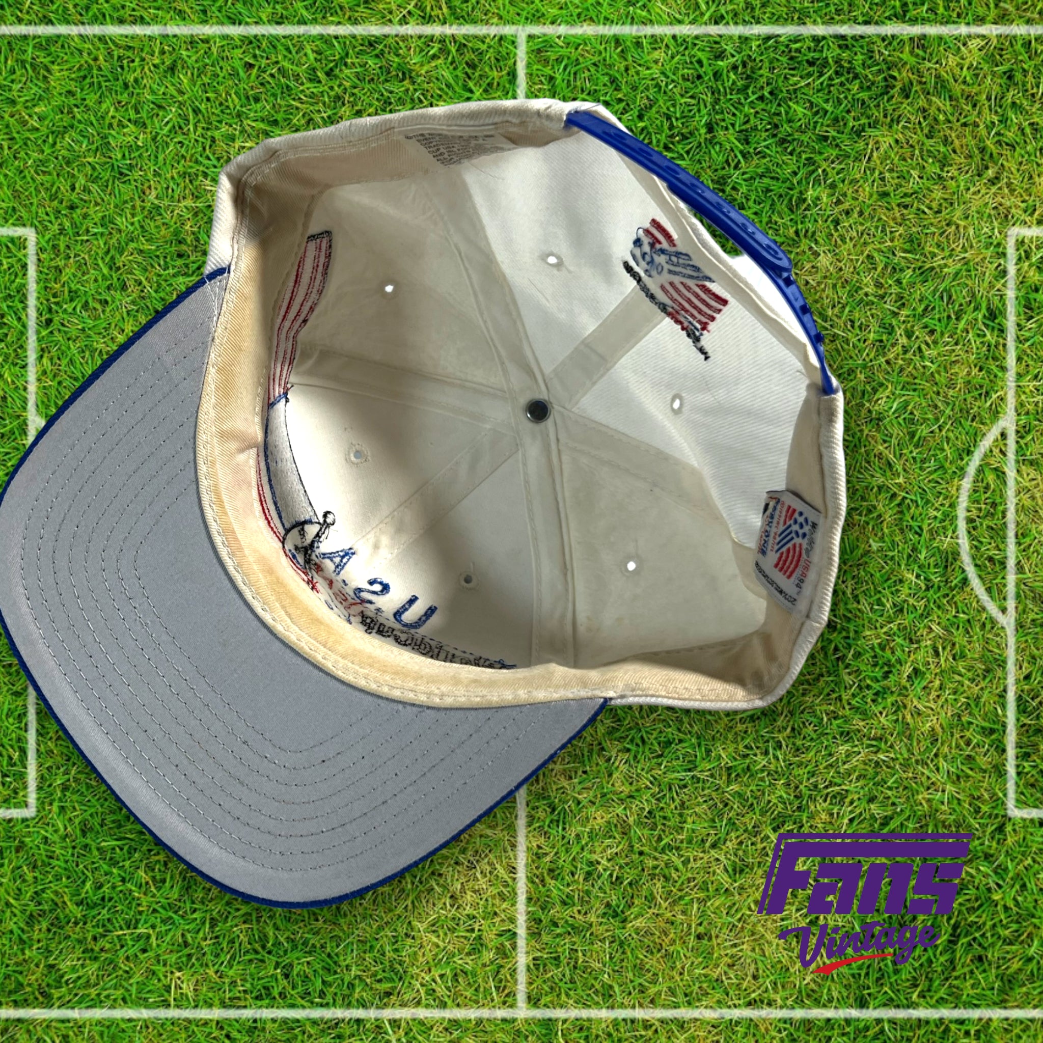 90s vintage American Flag World Cup snapback hat – Fans Vintage