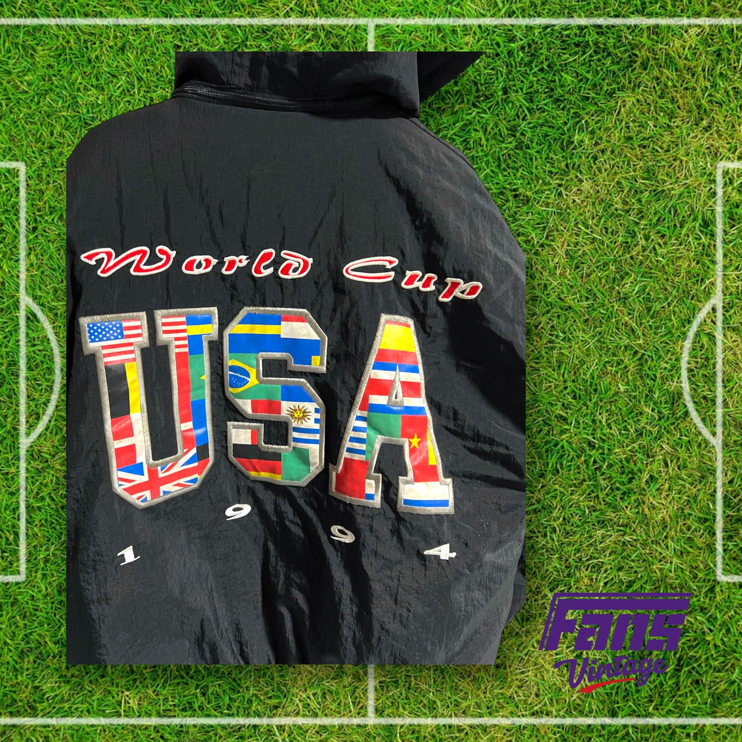 INSANE 90s Vintage USA 94 World Cup Puffer Jacket