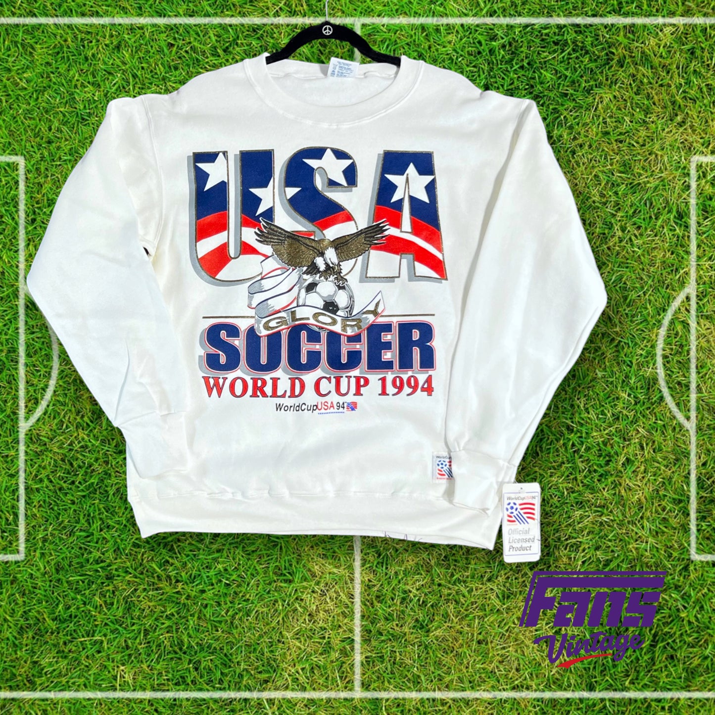 90s vintage USA World Cup Soccer crewneck sweater - awesome graphic