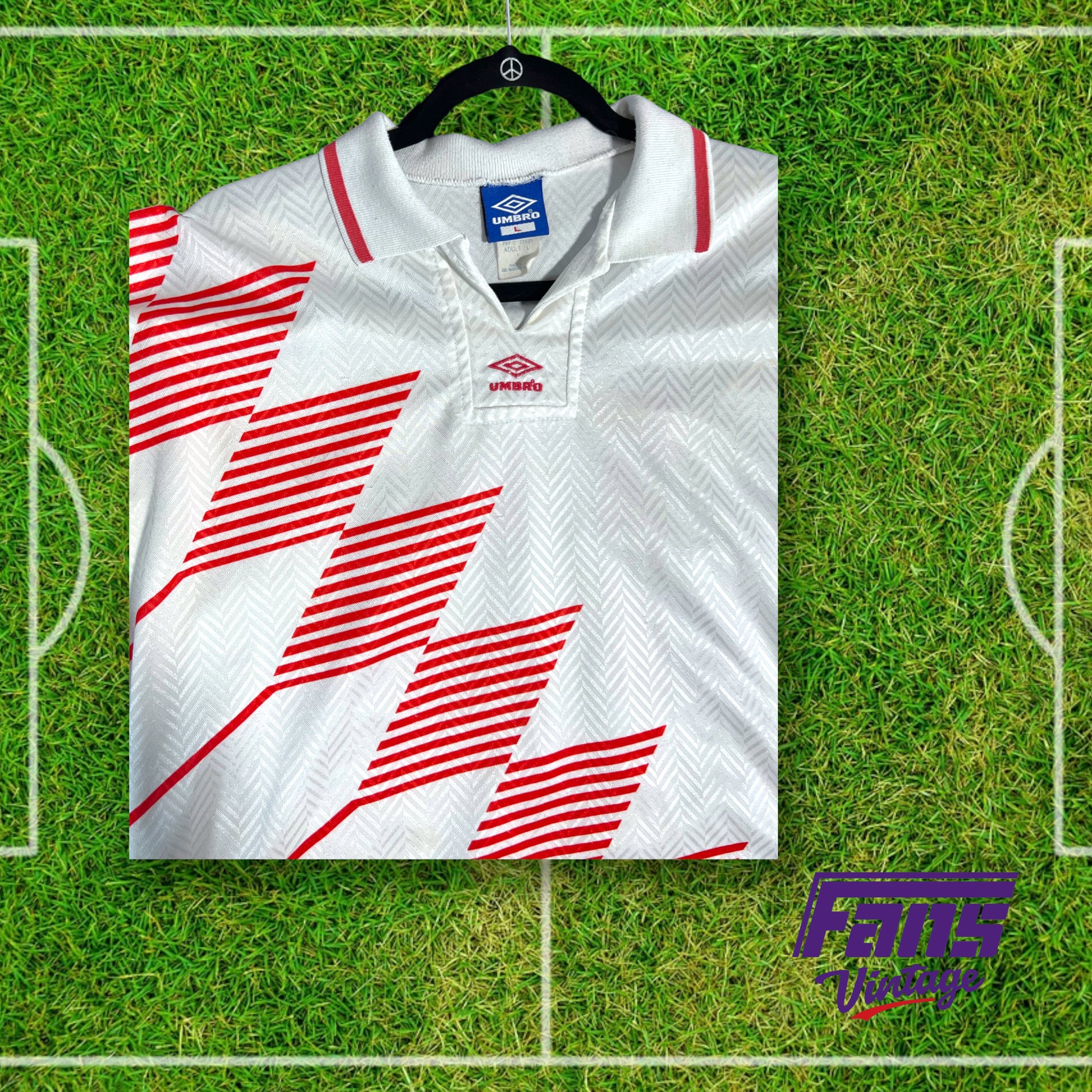 Chemise vintage années 90 Umbro Soccer double face logo classique point Chemise vintage années 90 Umbro Soccer double face logo classique point