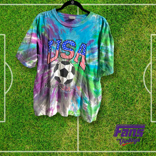 RARE! 90s vintage USA Soccer tie-dye tee - different styles