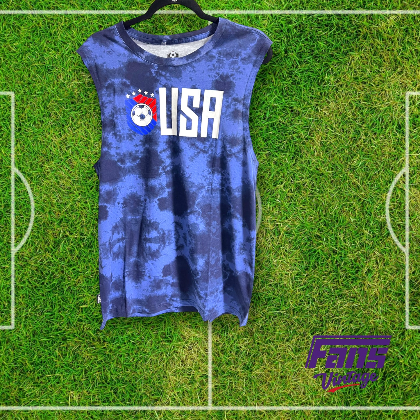 USA Soccer sleeveless tie-dye shirt