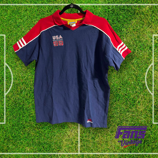 90s vintage Adidas USA World Cup polo