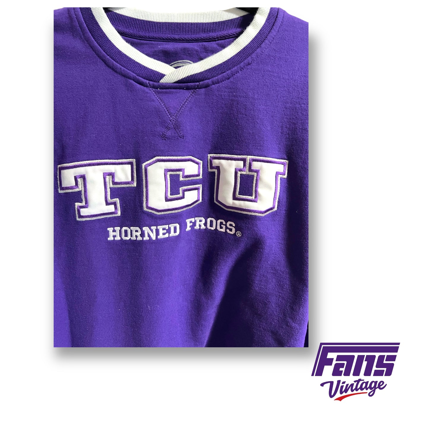 Vintage TCU ringer crewneck sweater