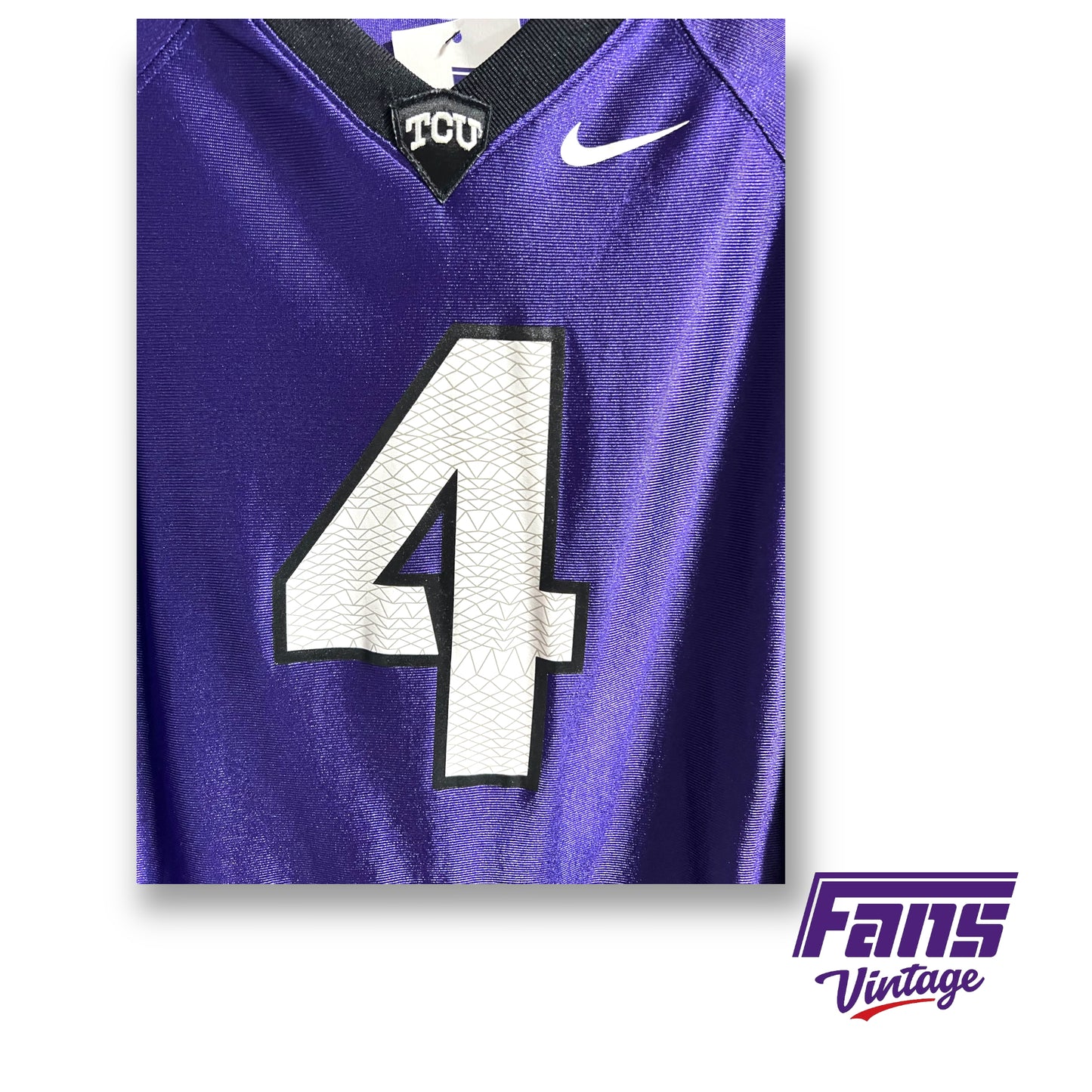 2012 Nike TCU Football #4 replica jersey - Frogskin Numbers