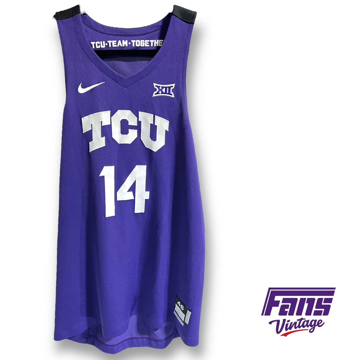 2021 Game Worn Nike TCU Basketball jersey Fans Vintage