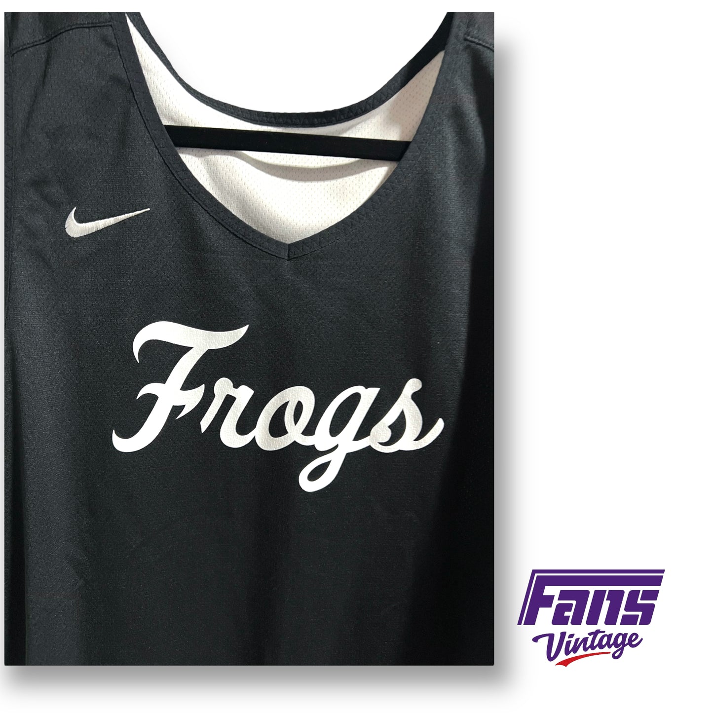 Nike TCU Basketball Team Issued Throwback Script Reversible practice jersey - New with tags!