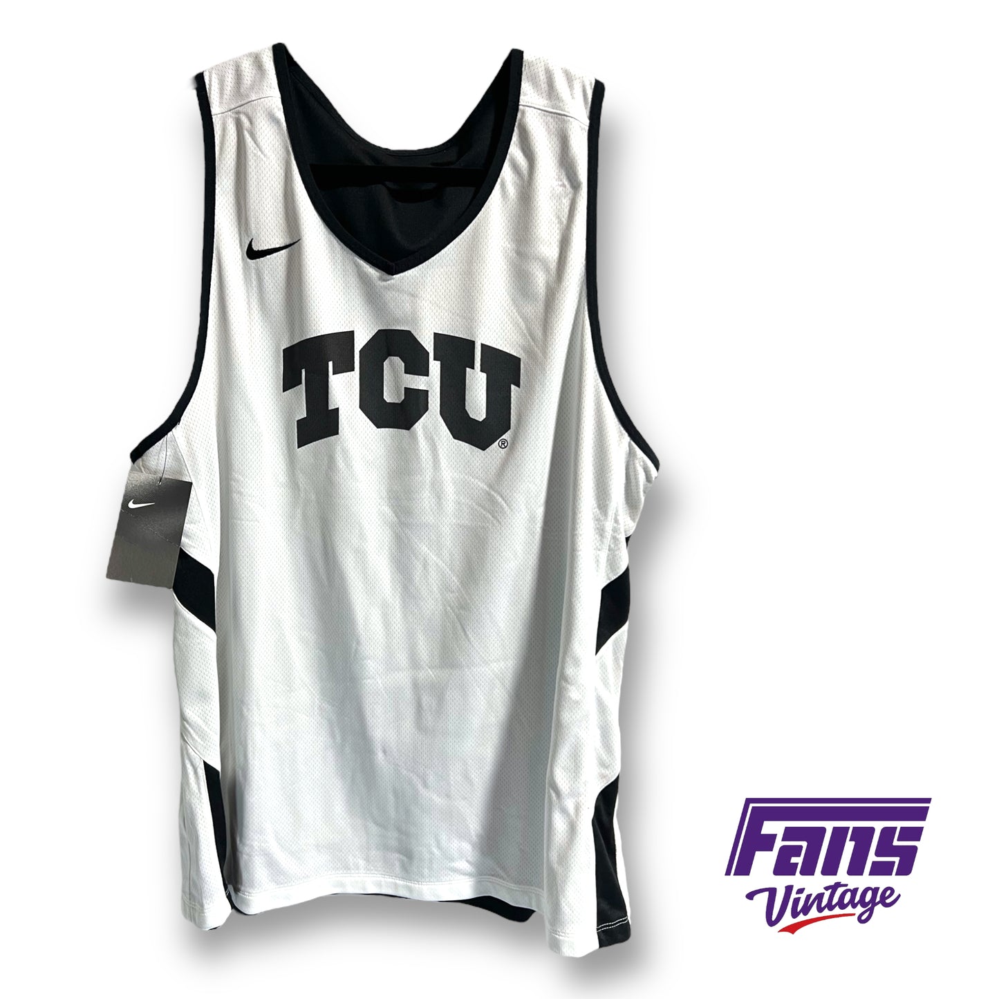 Nike TCU Basketball Team Issued Throwback Script Reversible practice jersey - New with tags!