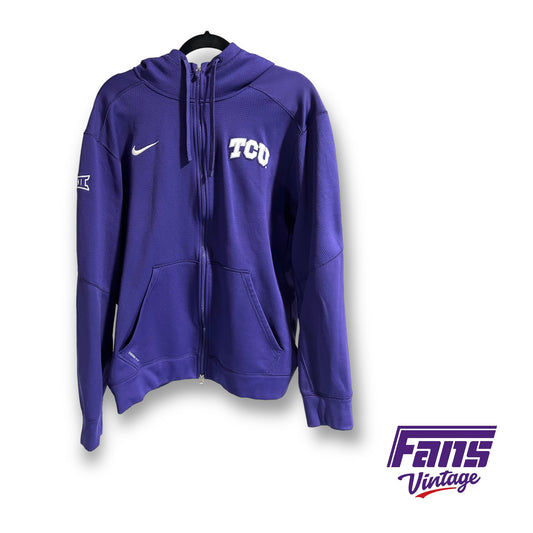 Premium Nike TCU team issued therma-fit full zip hoodie