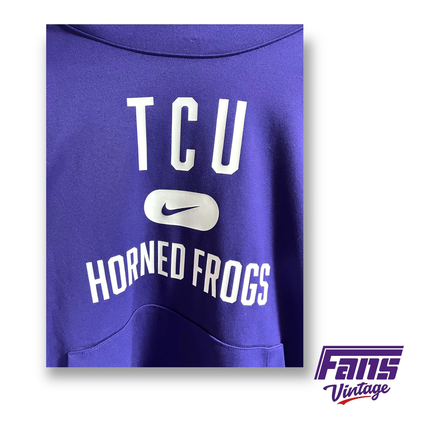 Nike TCU team issued dri-fit hoodie - Horned Frog logo on sleeve