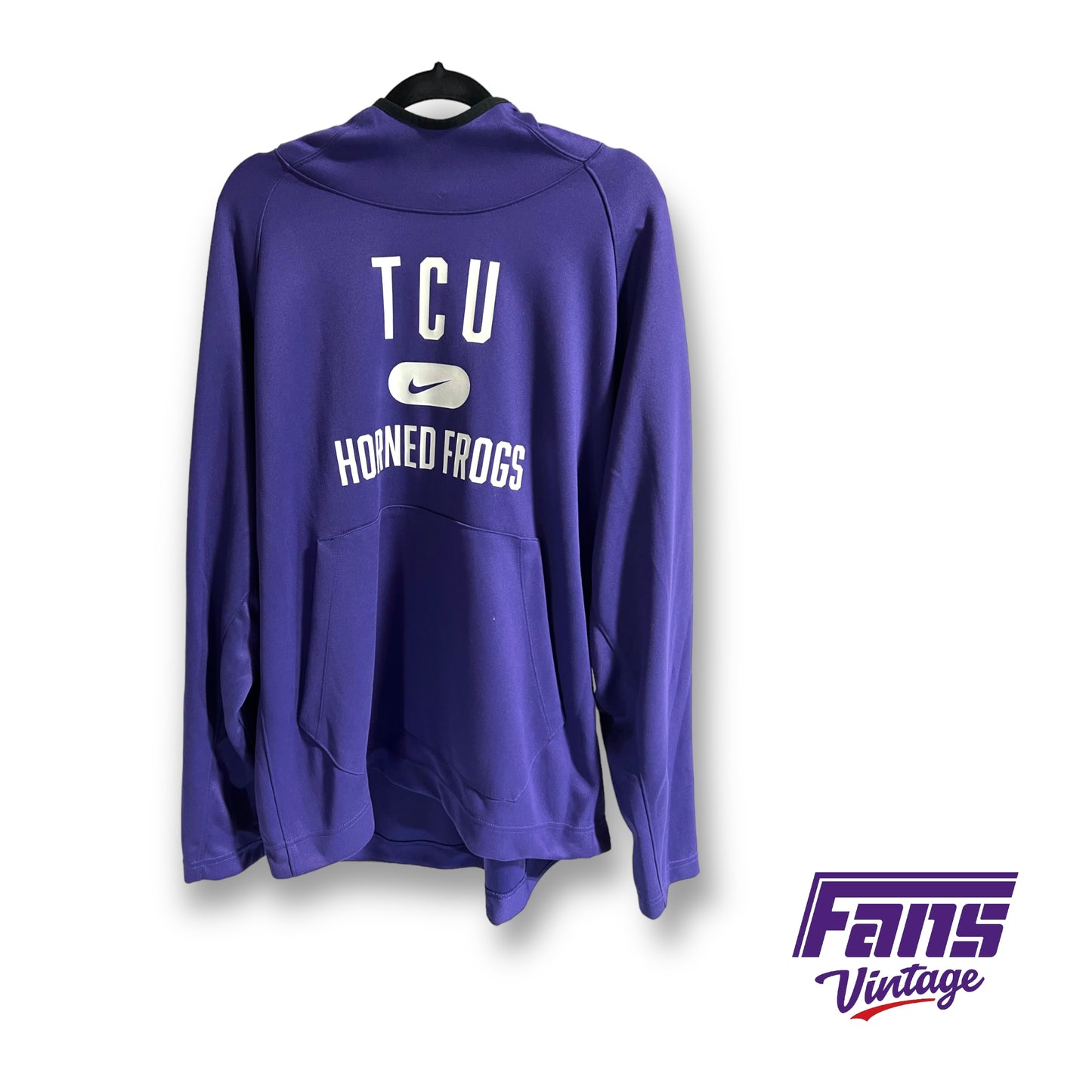 Nike TCU team issued dri-fit hoodie - Horned Frog logo on sleeve