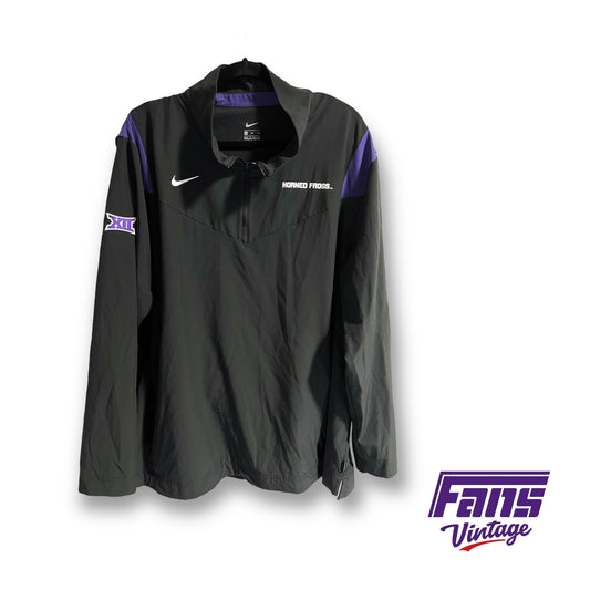 Nike TCU Horned Frogs team issued dri-fit half-zip pullover