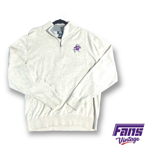 Cutter & Buck TCU 'Throwback Frog' quarter-zip pullover