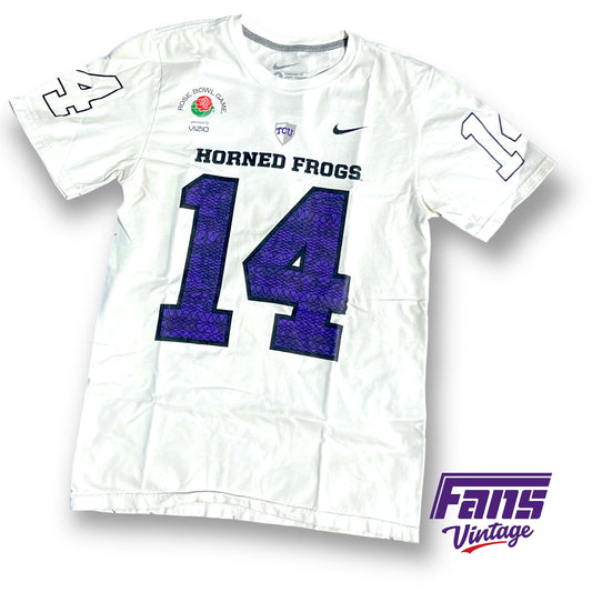 Epic Nike TCU 'Andy Dalton Rose Bowl' jersey tee - Frogskin numbers