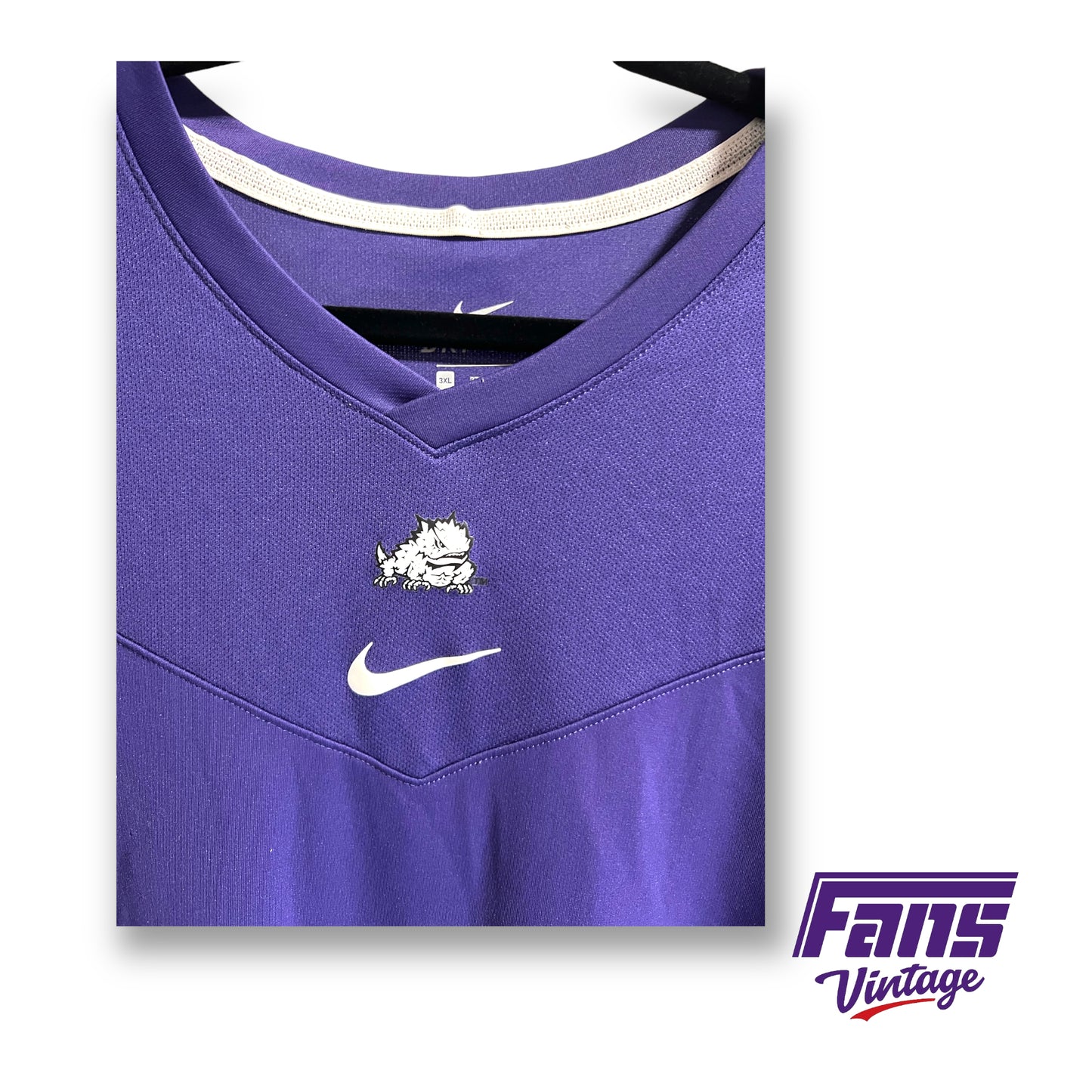 Nike TCU Team Issued Premium Long Sleeve Drifit Training Shirt