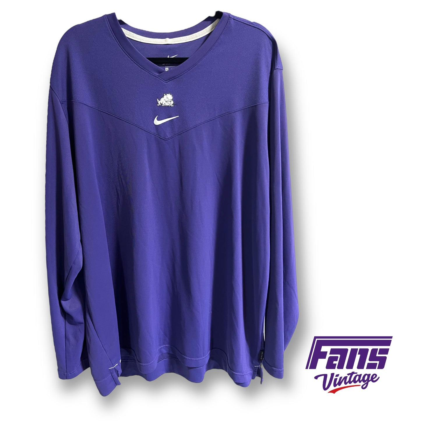 Nike TCU Team Issued Premium Long Sleeve Drifit Training Shirt