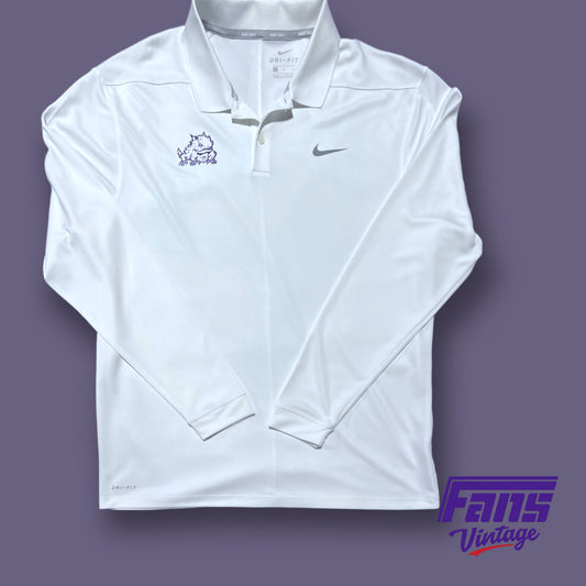 Nike Golf limited edition TCU long sleeve polo