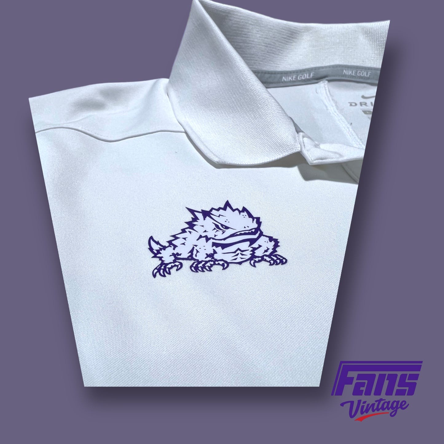 Nike Golf limited edition TCU long sleeve polo