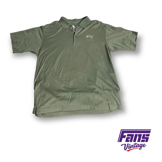 2000s vintage Cutter & Buck TCU army green polo