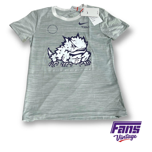 Nike TCU team issued dri-fit ringer tee - Giant Horned Frog logo