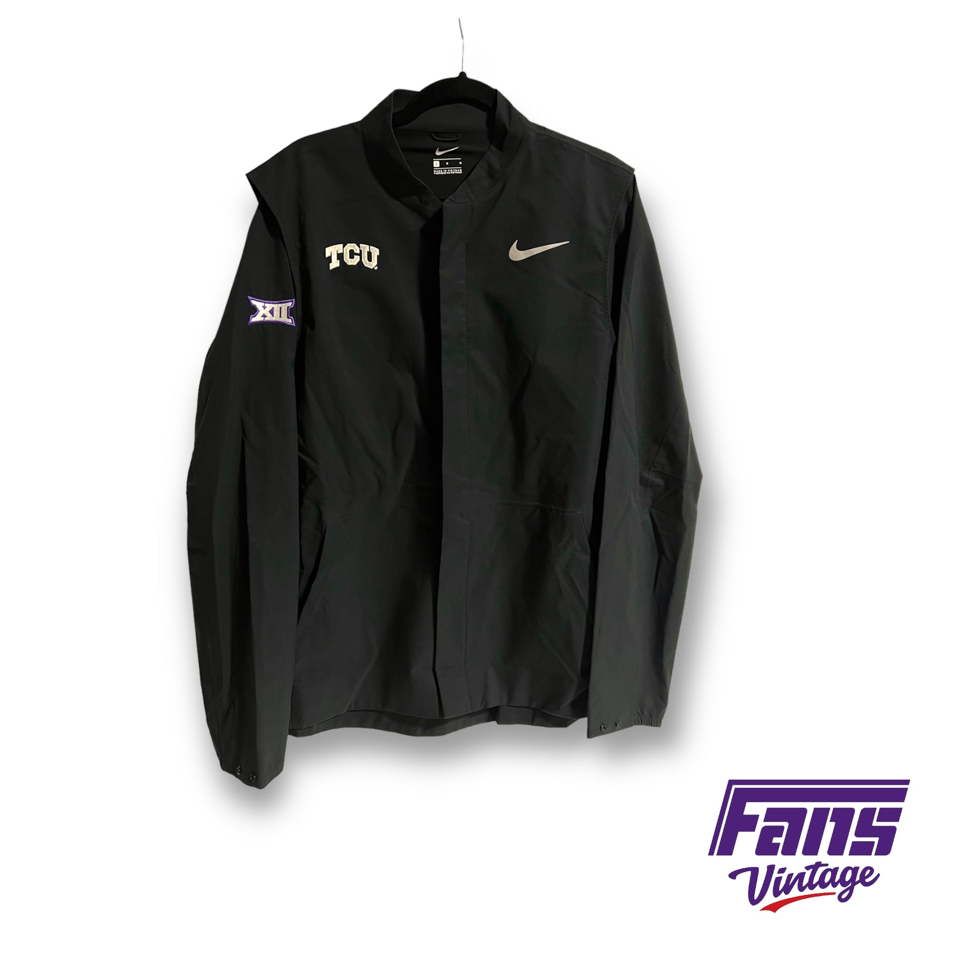 nike golf rain gear Nike TCU Golf Team Exclusive Mock Collar Rain Jacket