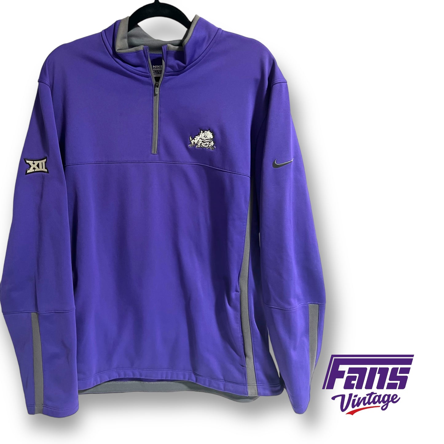 Nike Golf TCU team issued therma-fit pullover
