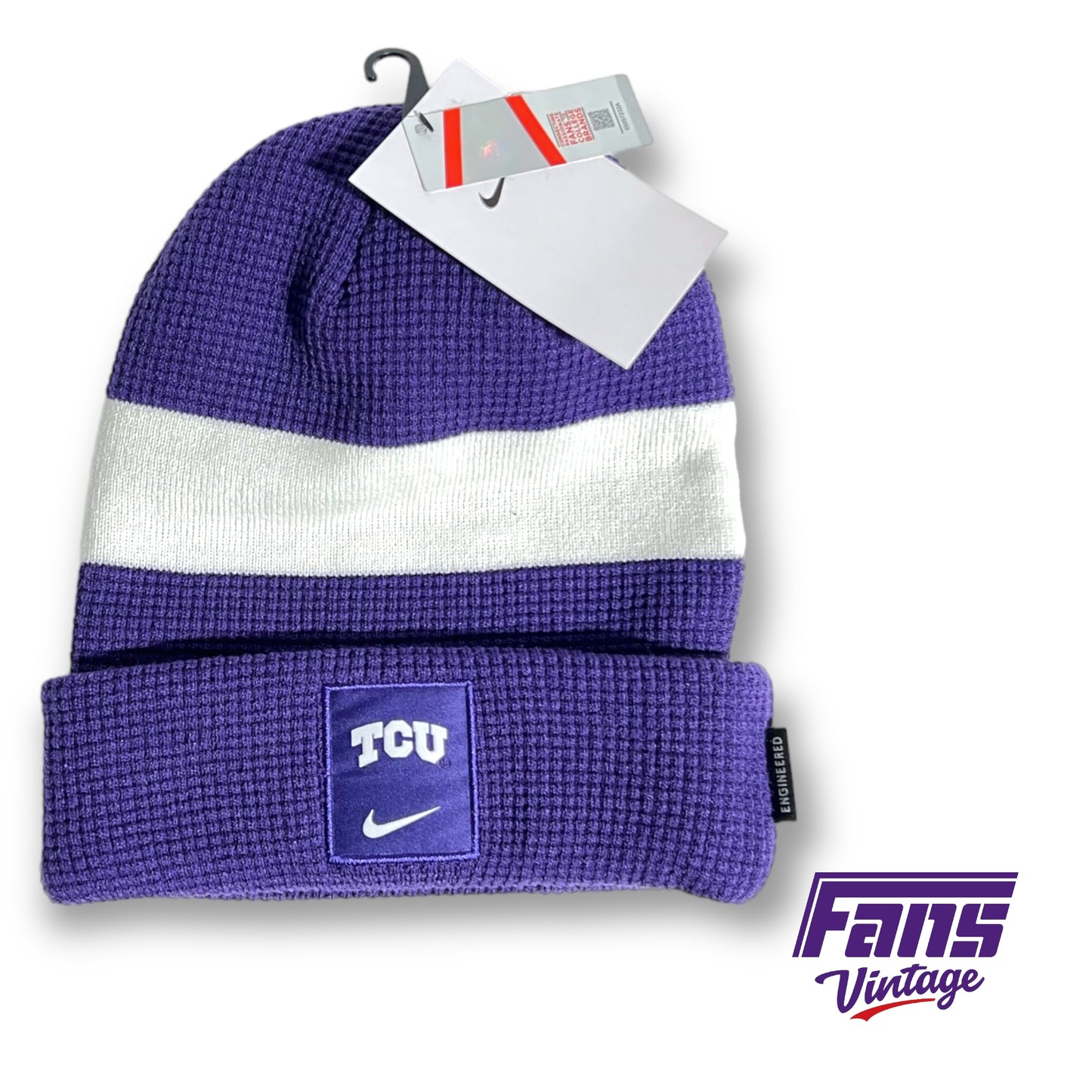 Nike TCU team issued woven beanie - Removable Pom - NEW with tags!