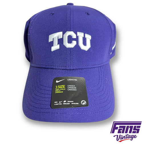 Nike TCU team issued dri-fit strap back hat