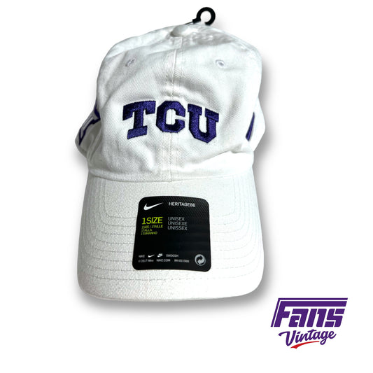 Nike TCU team issued strap back hat