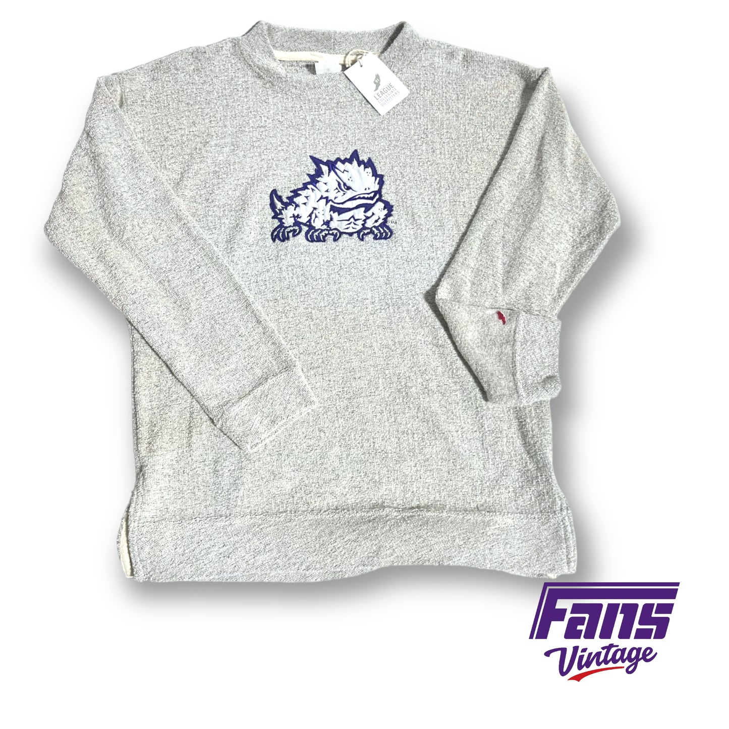 New! Vintage Throwback TCU 'Horned Frog' crewneck sweater - Cozy!