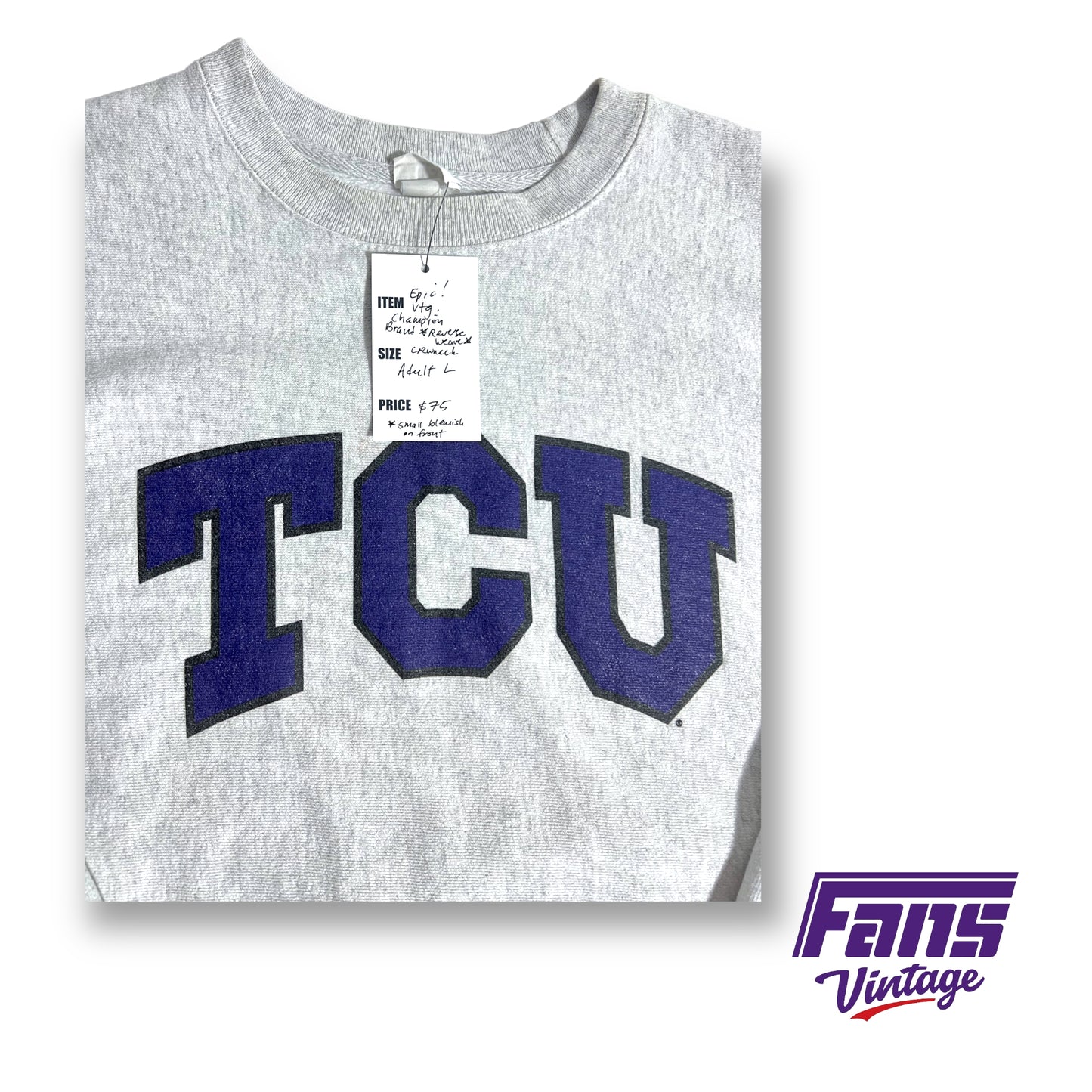 Vintage TCU Reverse weave Champion crewneck sweater