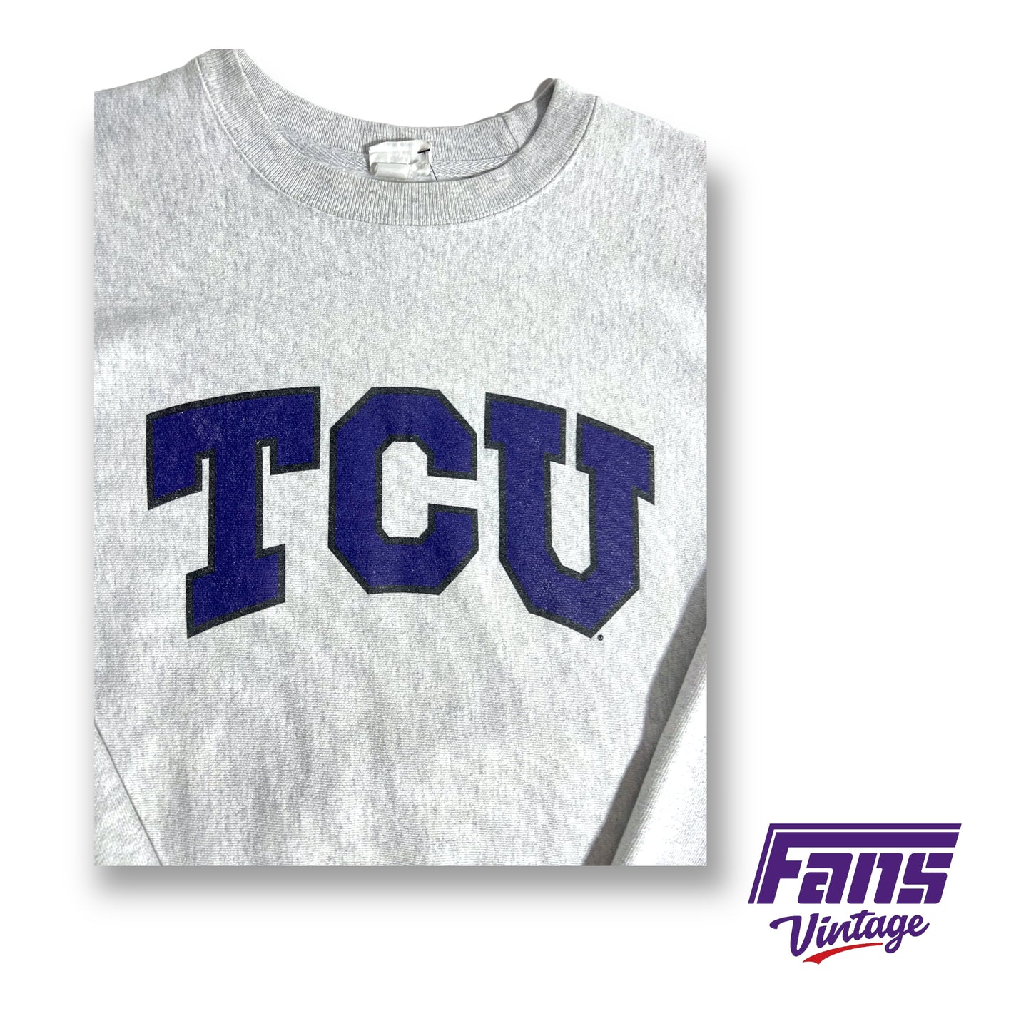 Vintage TCU Reverse weave Champion crewneck sweater