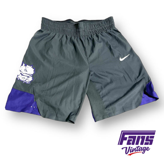 Nike TCU Basketball official game worn shorts - Anthracite Gray