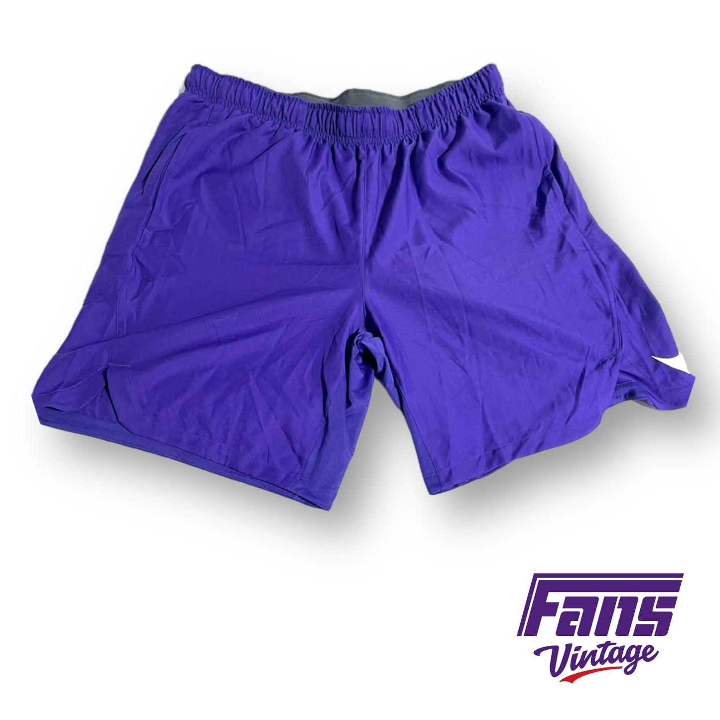 Nike TCU 'Horned Frog' Premium Team Issue dri-fit shorts - Large Nike Swoosh