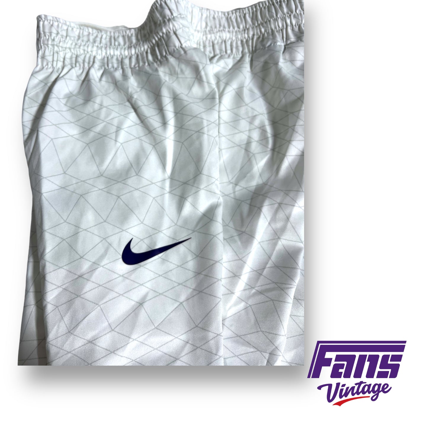 Nike TCU Basketball official game worn shorts - White Frogskin