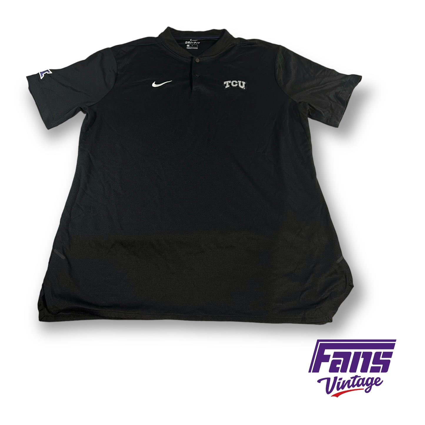 Nike Limited Edition TCU collarless Polo