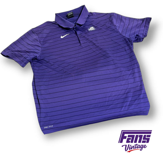 Nike TCU 'Horned Frog' team issued dri-fit polo