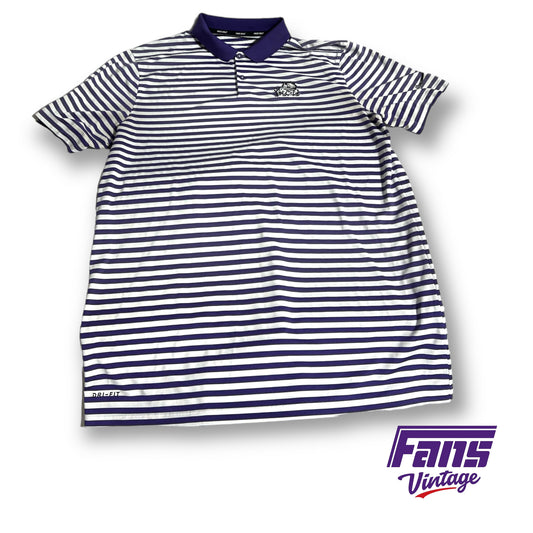 Nike Golf TCU 'Horned Frog' striped polo