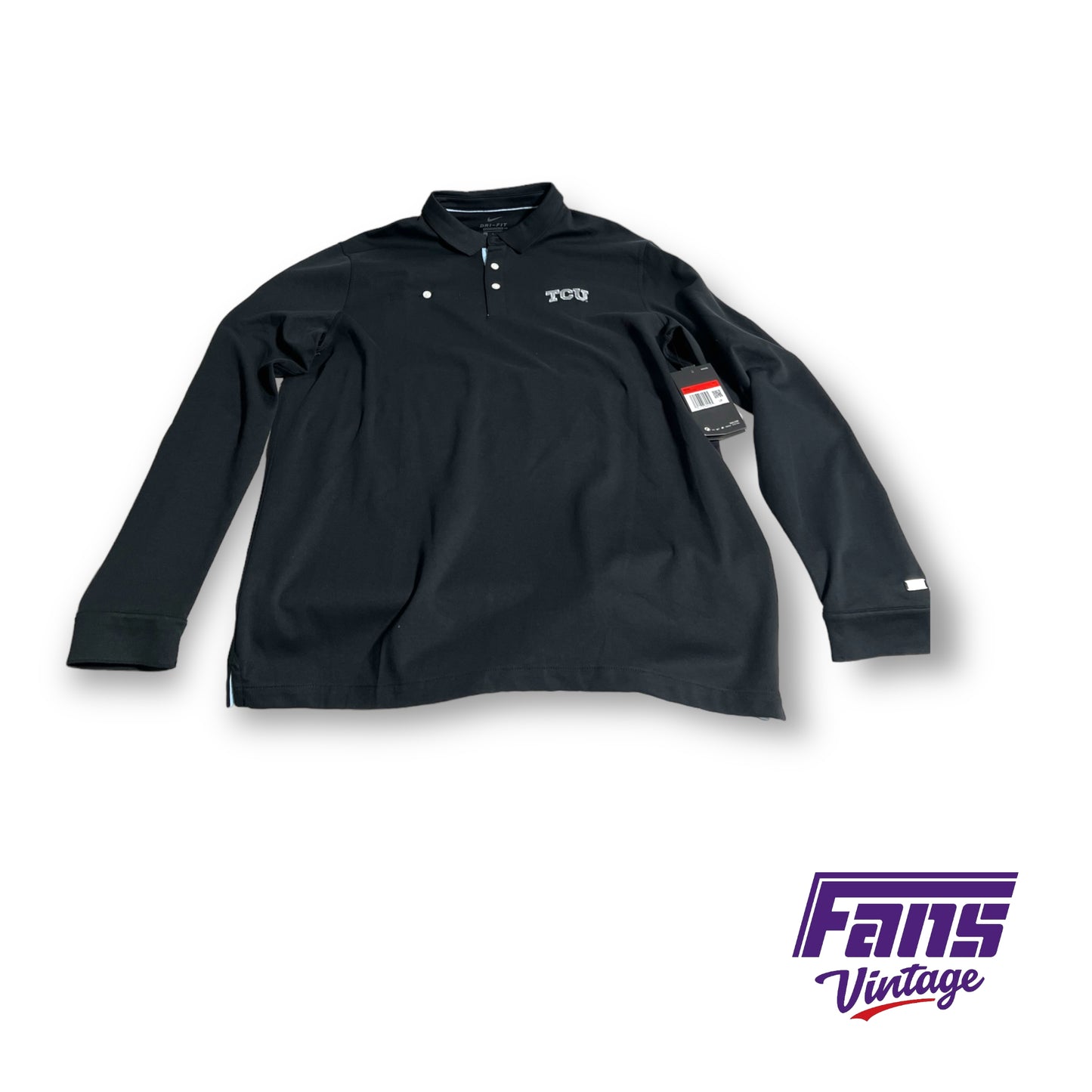 Nike Golf long-sleeved TCU polo - premium details!