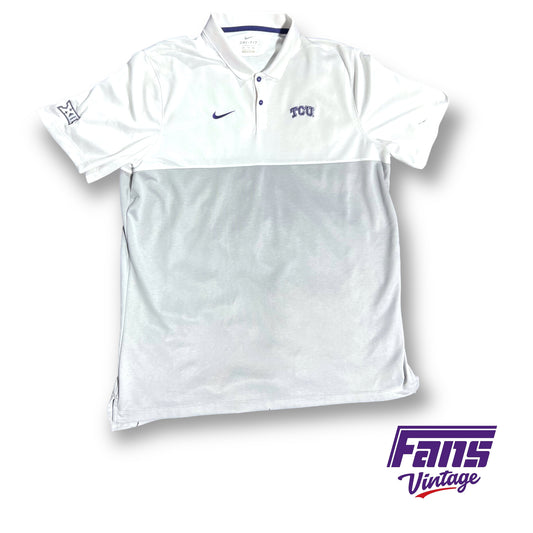 TCU Team Issued Nike Polo - Premium Woven "BREATHE" Drifit