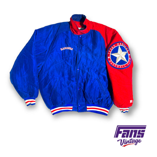 Vintage Starter Texas Velvet Sheen Rangers Puffer jacket