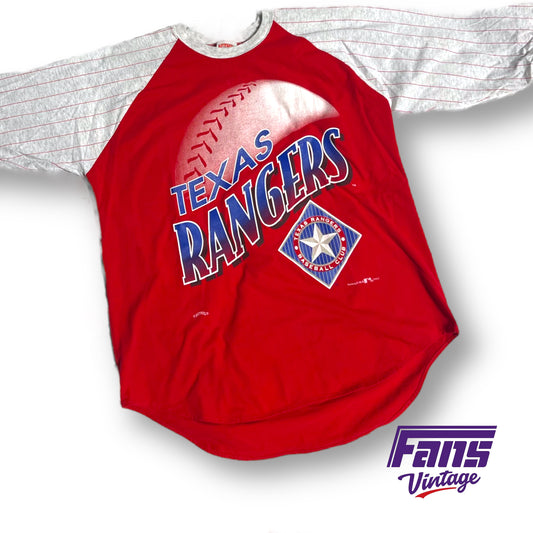 Vintage 90s Texas Rangers 3/4 sleeve t-shirt