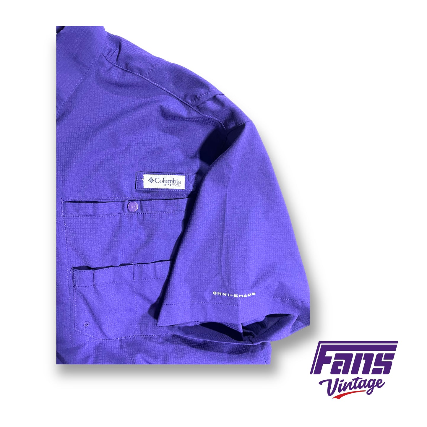 Columbia TCU PFG button up shirt