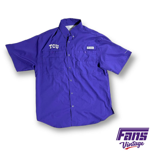 Columbia TCU PFG button up shirt