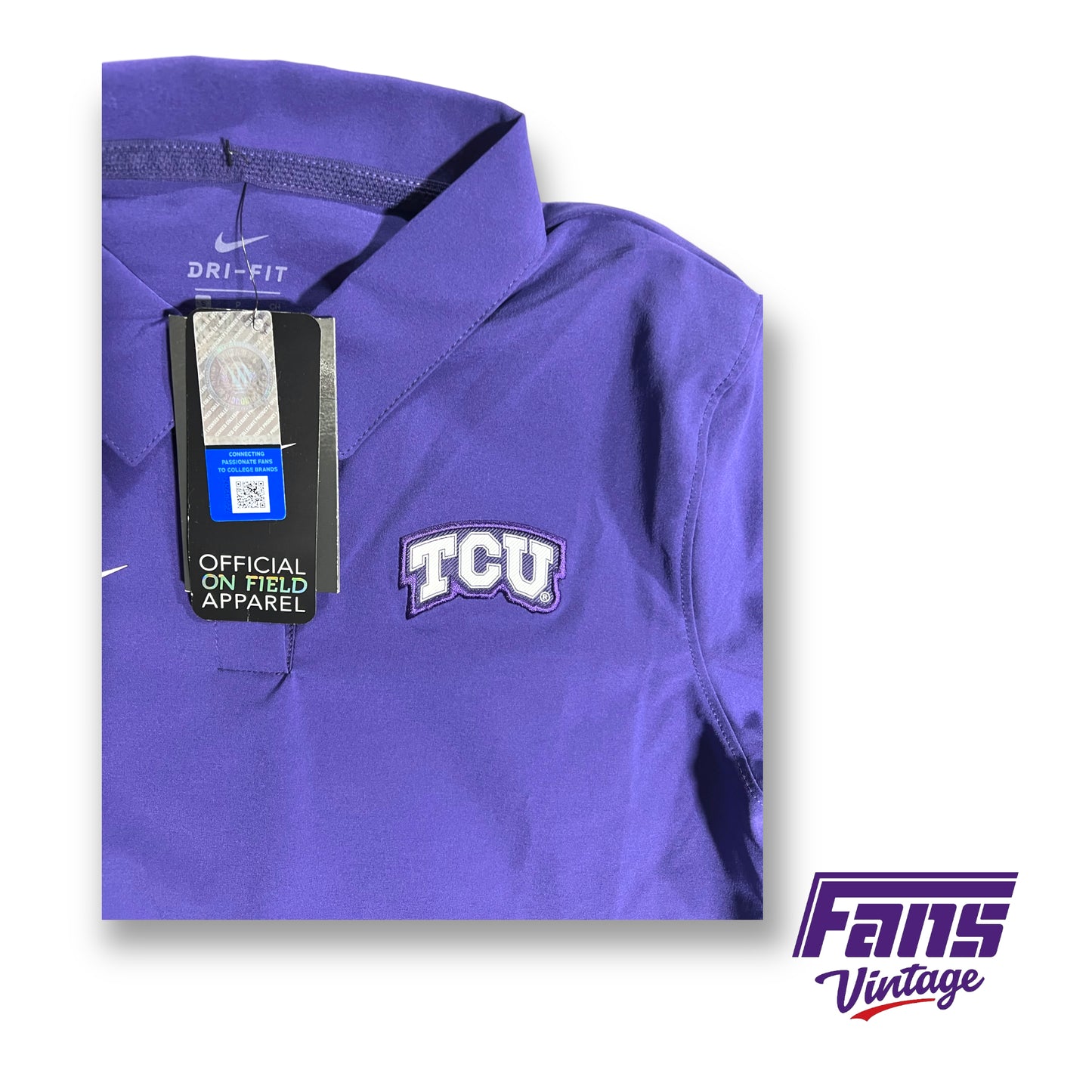 Nike TCU team issued dri-fit zero Coach’s performance polo