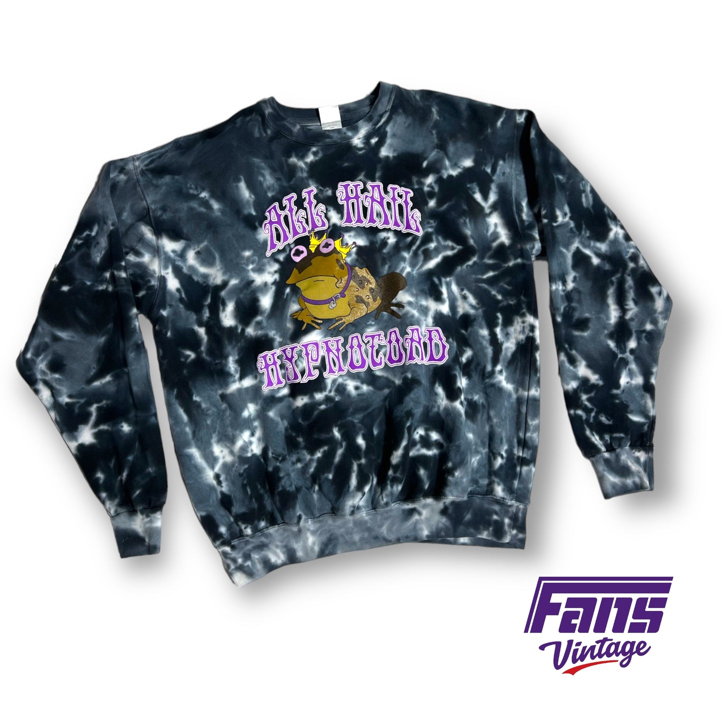 Epic TCU "Hypno Toad" tie dye crewneck sweater