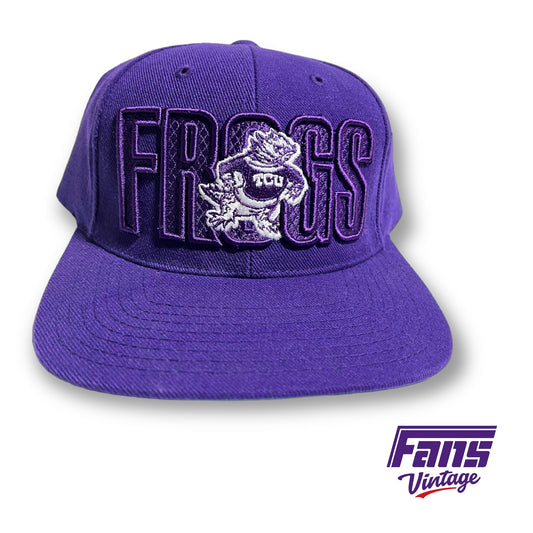 Sick 90s Vintage TCU 'Throwback Frog' snapback cap