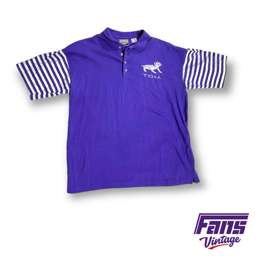 80s Vintage TCU 'Throwback Frog' polo