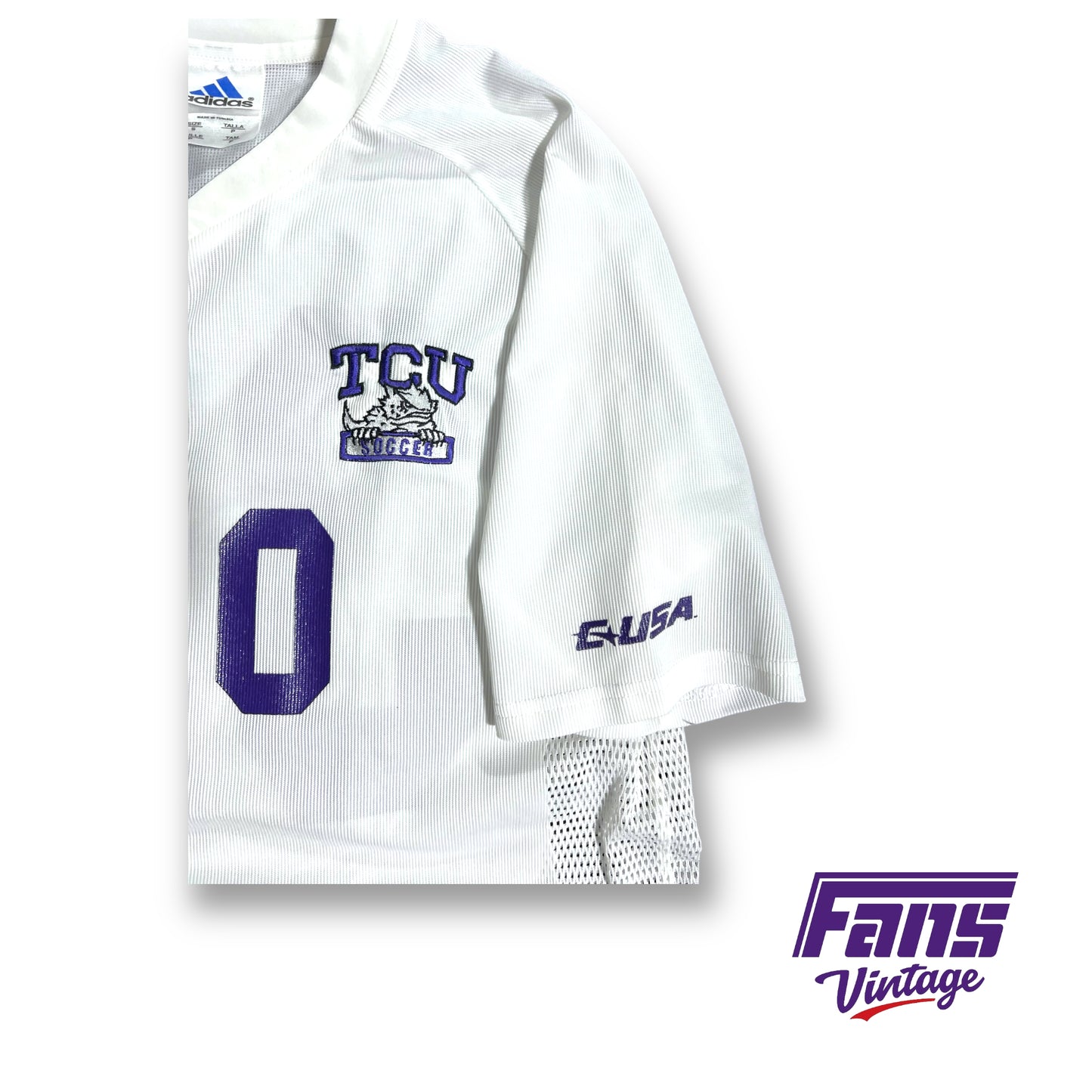 Vintage Adidas TCU Soccer home jersey